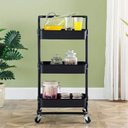 Ver mais imagens de Carrinho Organizador 3 Prateleiras Preto