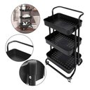 Ver imagem 1 de Carrinho Organizador 3 Prateleiras Preto