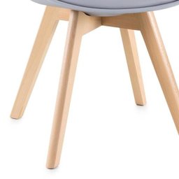 Kit 4 Cadeiras Leda - Cinza Claro - 7