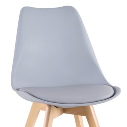 Kit 4 Cadeiras Leda - Cinza Claro - 5