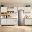Ver imagem 3 de Armário de Cozinha Completa 14 Portas 2 Gavetas Núbia Madeirado/off White