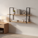 Ver imagem 3 de 2 Prateleira Industrial Suporte Retangular Aba Meio 30x100cm