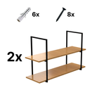 Ver imagem 5 de 2 Prateleira Industrial Suporte Retangular Aba Meio 30x100cm