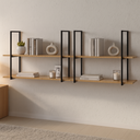 Ver imagem 1 de 2 Prateleira Industrial Suporte Retangular Aba Meio 30x100cm