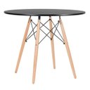 Ver imagem 7 de Conjunto de Mesa Eames 90cm Preto + 6 Cadeiras Estofadas Eiffel Botonê Cinza Escuro