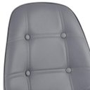 Ver imagem 5 de Conjunto de Mesa Eames 90cm Preto + 6 Cadeiras Estofadas Eiffel Botonê Cinza Escuro