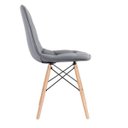 Ver imagem 3 de Conjunto de Mesa Eames 90cm Preto + 6 Cadeiras Estofadas Eiffel Botonê Cinza Escuro