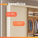 Ver imagem 6 de Guarda Roupas Casal 3 Portas de Correr Reflecta com LED 4 Gavetas Flex Eva