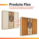Ver imagem 3 de Guarda Roupas Casal 3 Portas de Correr Reflecta com LED 4 Gavetas Flex Eva