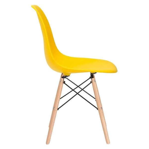 Conjunto de Mesa de Vidro Eames 100cm + 4 Cadeiras Eiffel Dsw Amarelo - 3