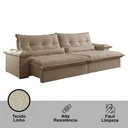 Ver imagem 6 de Sofá Vega 02 Módulos de 120cm Br 25cm Meu Sofá Online A226 Linho Bege