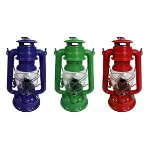 Lampião a Querosene 24cm Lamparina Pequena Luminaria Camping Pesca Retro Vintage:vermelho