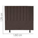 Ver imagem 3 de Cabeceira Estofada Carla 160cm Queen Size Para Cama Box Quarto Corino Marrom - Gat Magazine