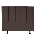 Ver imagem 2 de Cabeceira Estofada Carla 160cm Queen Size Para Cama Box Quarto Corino Marrom - Gat Magazine