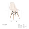Kit 2 Cadeiras Eames Eiffel Botonê - Creme - Base de Madeira Clara - 7