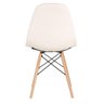 Kit 2 Cadeiras Eames Eiffel Botonê - Creme - Base de Madeira Clara - 4