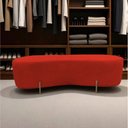 Ver imagem 1 de Puff Decorativo Orgânico Alana Couro Vermelho