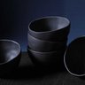 Conjunto com 6 Bowl Orgânico Preto Matte 558Ml - 2