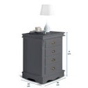 Ver imagem 4 de Mesa de Cabeceira 4 Gavetas Manchester 2044 Linz Móveis - Cinza