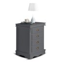 Ver imagem 1 de Mesa de Cabeceira 4 Gavetas Manchester 2044 Linz Móveis - Cinza