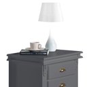 Ver imagem 2 de Mesa de Cabeceira 4 Gavetas Manchester 2044 Linz Móveis - Cinza