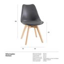 Ver imagem 7 de Kit 4 Cadeiras Leda - Cinza Escuro