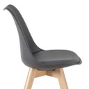 Ver imagem 5 de Kit 4 Cadeiras Leda - Cinza Escuro