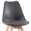 Ver imagem 4 de Kit 4 Cadeiras Leda - Cinza Escuro