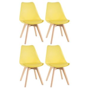 Kit 4 Cadeiras Leda - Amarelo