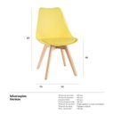 Ver mais imagens de Kit 4 Cadeiras Leda - Amarelo