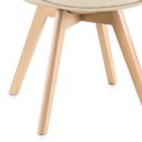 Ver imagem 7 de Kit 6 Cadeiras com Assento em Couro PU e Pés de Madeira Leda Nude LOFT7