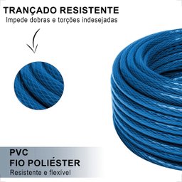 Mangueira de Jardim 15m Slim com Esguicho Reforçada Flexível:azul - 3