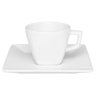 Kit 10 Xícaras Com Pires Quartier White Oxford Porcelana 20 - 1
