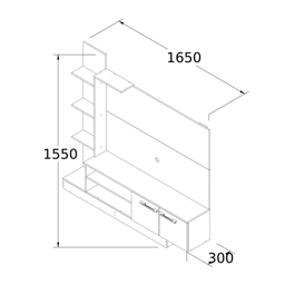 Estante Home Cairo para 55'' Soluzione - 3