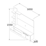 Estante Home Cairo para 55'' Soluzione - 3