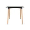 Conjunto de Mesa Retangular Eames 80 x 160cm Preto + 6 Cadeiras Estofadas Botonê Creme - 9