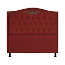 Ver imagem 3 de Cabeceira mais Calçadeira Casal King 195cm Para Cama Box Greta Suede Vermelho - DS Estofados