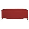 Cabeceira mais Calçadeira Casal King 195cm Para Cama Box Greta Suede Vermelho - DS Estofados - 6