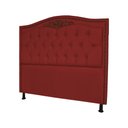 Ver imagem 4 de Cabeceira mais Calçadeira Casal King 195cm Para Cama Box Greta Suede Vermelho - DS Estofados
