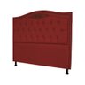 Cabeceira mais Calçadeira Casal King 195cm Para Cama Box Greta Suede Vermelho - DS Estofados - 4