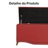 Cabeceira mais Calçadeira Casal King 195cm Para Cama Box Greta Suede Vermelho - DS Estofados - 8