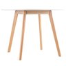 Mesa de Jantar Redonda Leda - 100cm - Branco - 4