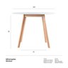 Mesa de Jantar Redonda Leda - 100cm - Branco - 7