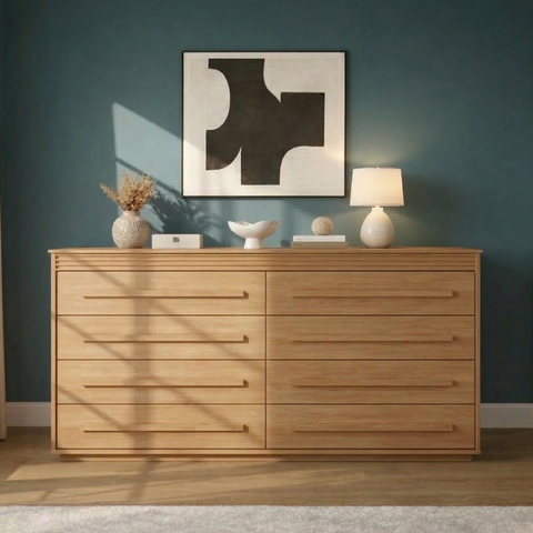 Cômoda 8 Gavetas Califórnia com Moldura Frisada