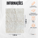 Ver imagem 6 de Tapete Para Sala E Quarto 2,00x1,50 Boho Macio 100% Algodão - Cru