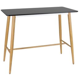 Bancada para banqueta - Mesa alta retangular - 60 x 120 cm - Preto - 2