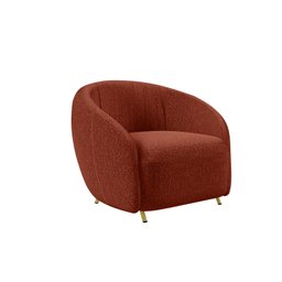 Poltrona Decorativa Versátil Orgânica Nuvem Bouclé - Zahav:terracota - 2