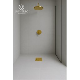Ralo Click 10x10 Dourado Gold 10cm Banheiro Inox Quadrado - 8