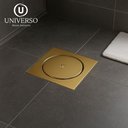 Ver imagem 5 de Ralo Click 10x10 Dourado Gold 10cm Banheiro Inox Quadrado