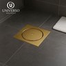 Ralo Click 10x10 Dourado Gold 10cm Banheiro Inox Quadrado - 5